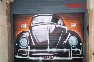 murales para puertas de parking barcelona coche escarabajo
